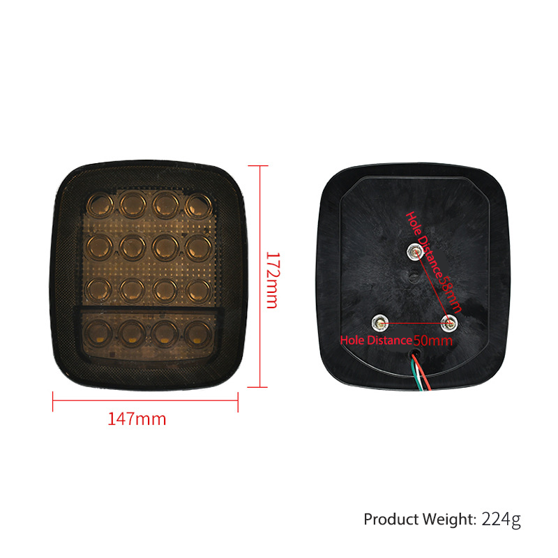 Caminhão 12V/24V LIVRA TAIL LED YN-TLC63