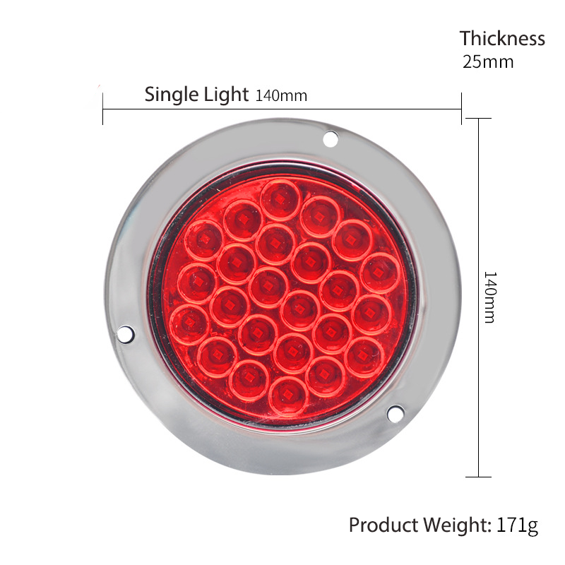 Luz traseira de caminhão 24V 24LLED padrão YN-TLC70