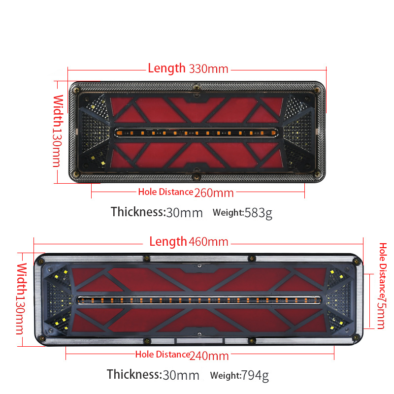 Luz traseira de caminhão LED 12V / 24V YN-TLC154