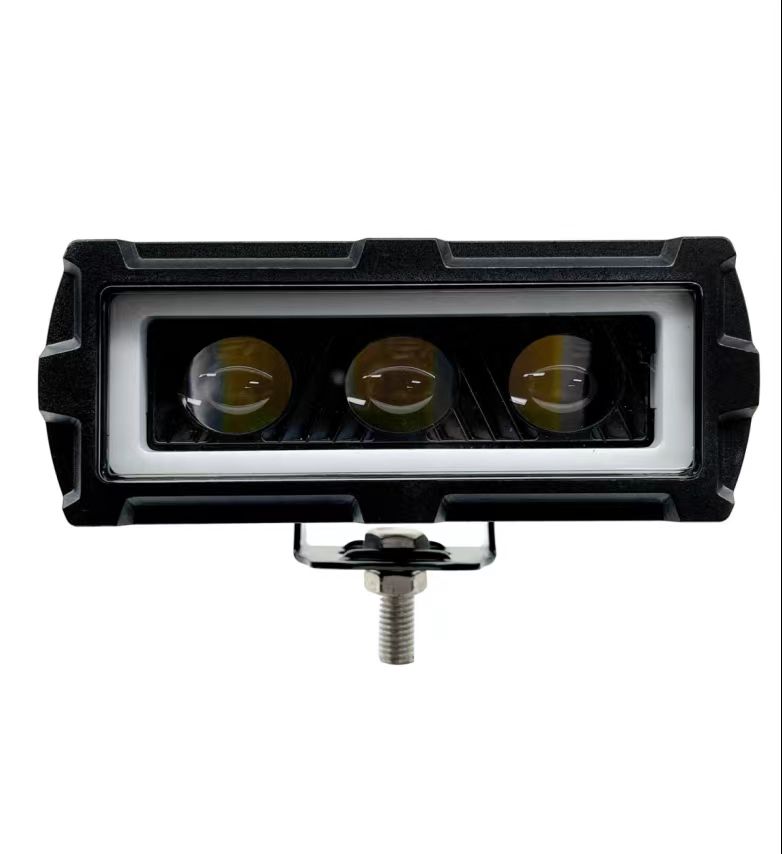 23 W econ&ocirc;mica 4,9 polegadas Jeep Square Dual Color branco &acirc;mbar DRL luz de trabalho LED