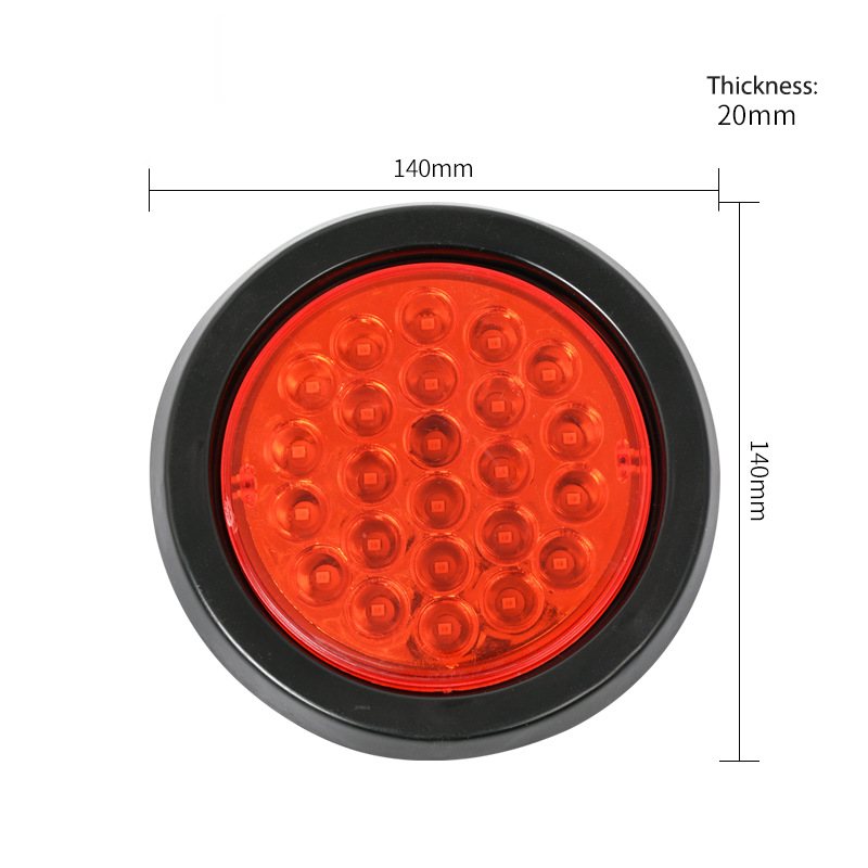 Caminhão redondo luz traseira 24V LED integrada Lâmpada YN-TLC15