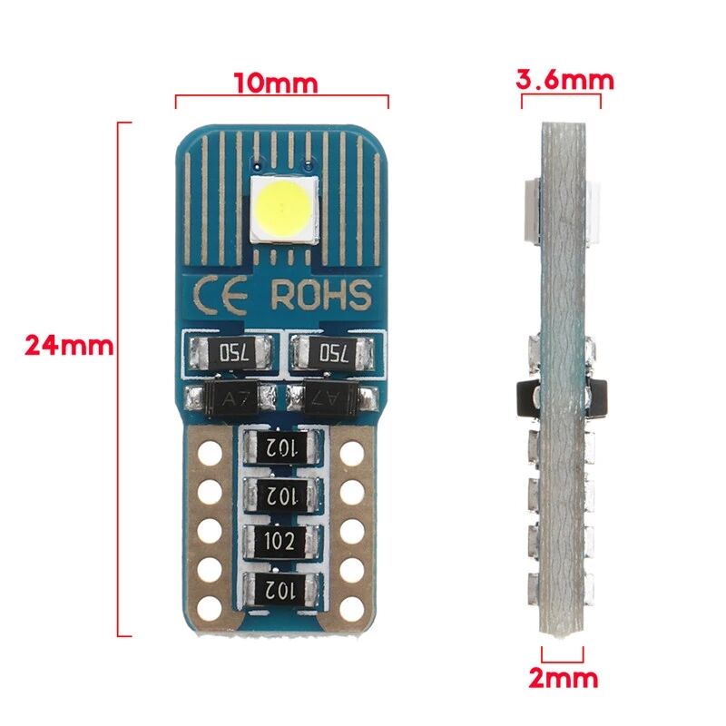 YN T10 1,5W 12V 2468 10SMD (13)
