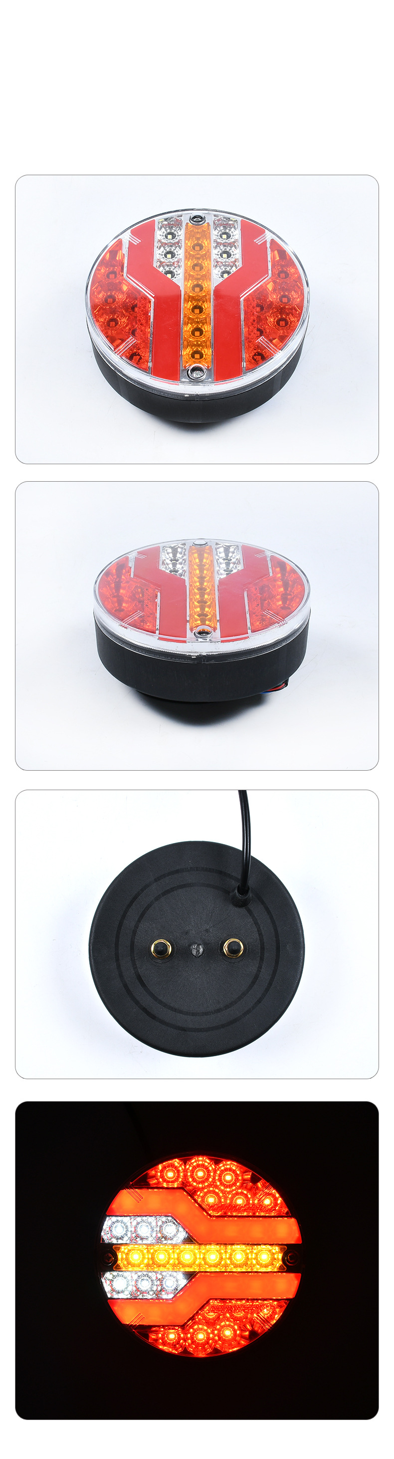 12V/24V Round Flowing LED Truck Light Light YN-SLC113