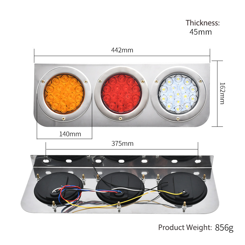 Luz traseira de caminhão 24V 16LED padrão YN-TLC20