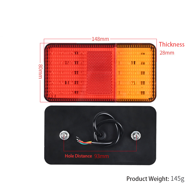 12V / 24V 40LED CURCUNIDO TAIL LUMPA DE