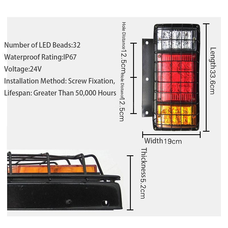 Luz traseira de caminhão LED 24V YN-TLC149