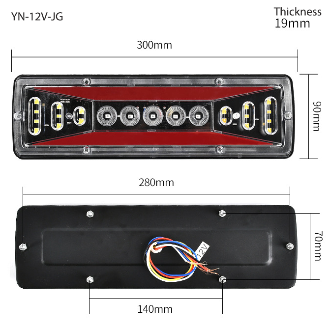 Luz traseira yn-tlc02-12vjg