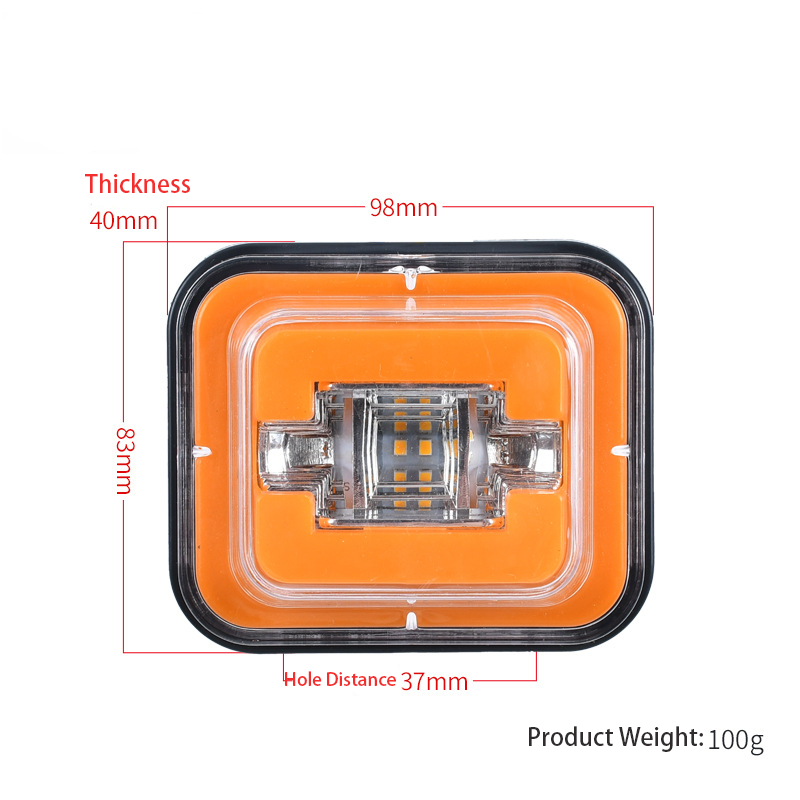 24V LED de névoa leve luz traseira yn-tlc116