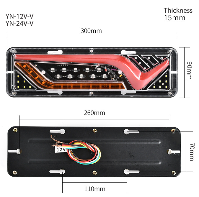 Luz traseira yn-tlc02-12vv/ yn-tlc02-24vv