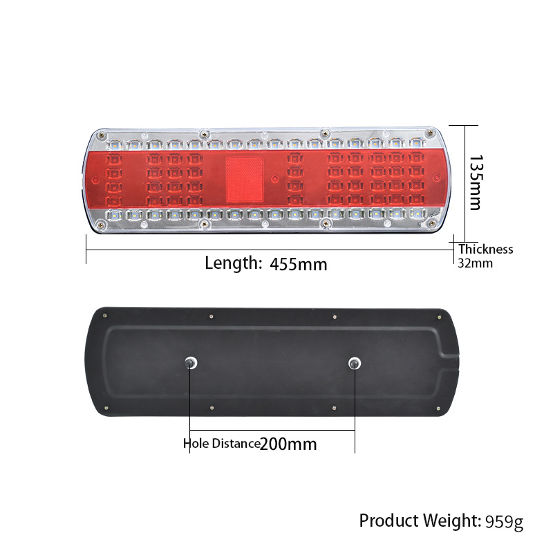 12-24V LED fluindo luz traseira do caminhão YN-TLC129