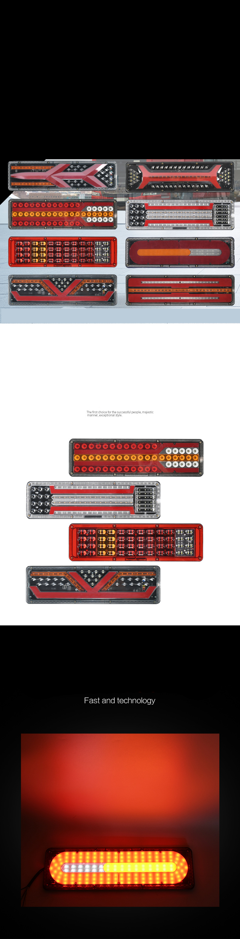 24V Luz traseira de caminhão YN-TLC126