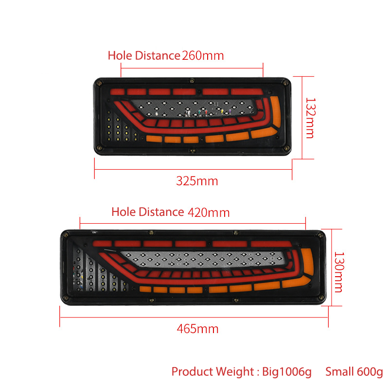 Caminhão fluindo luz traseira yn-tlc27