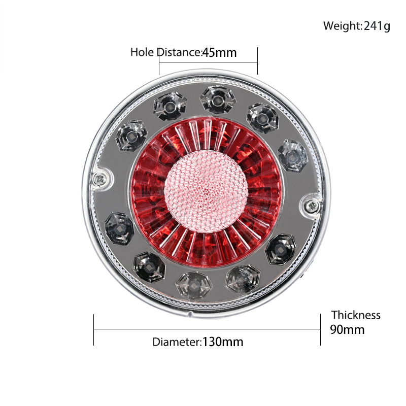 Truck LED de luz traseira redonda de 2 cores YN-TLC42
