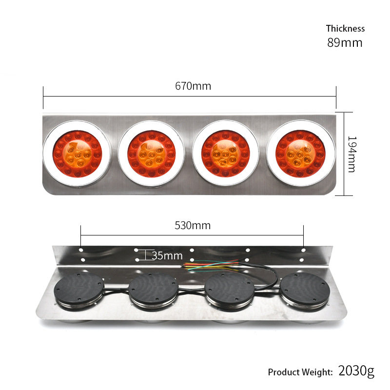 24V Luz traseira de caminhão YN-TLC124