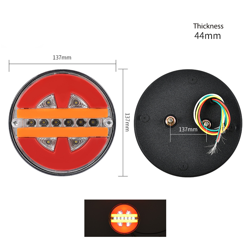 12V/ 24V Turnando fluindo, LED LED CURCHINE TAIL YN-TLC104