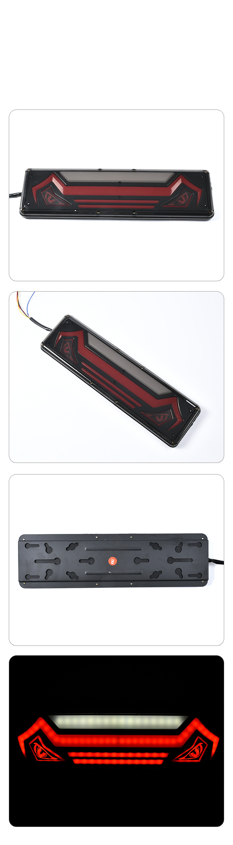 12V / 24V LED Luz traseira de caminhão olho de dança de leão YN-TLC155