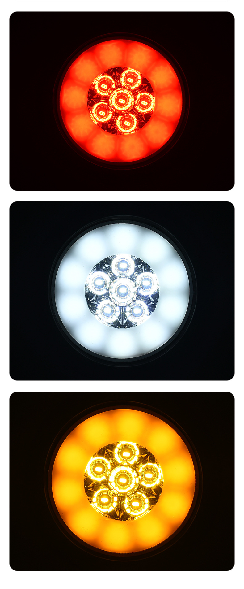 Luz traseira redonda LED 24V para caminhão YN-TLC137