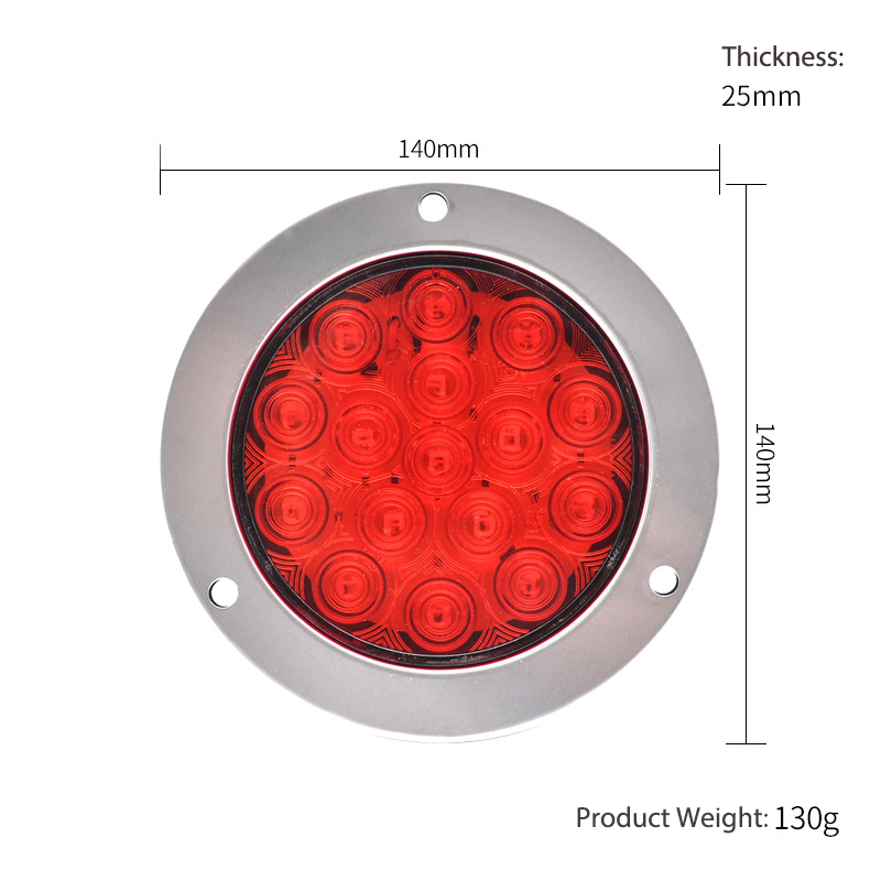 Luz traseira de caminhão 24V 16LED padrão YN-TLC20