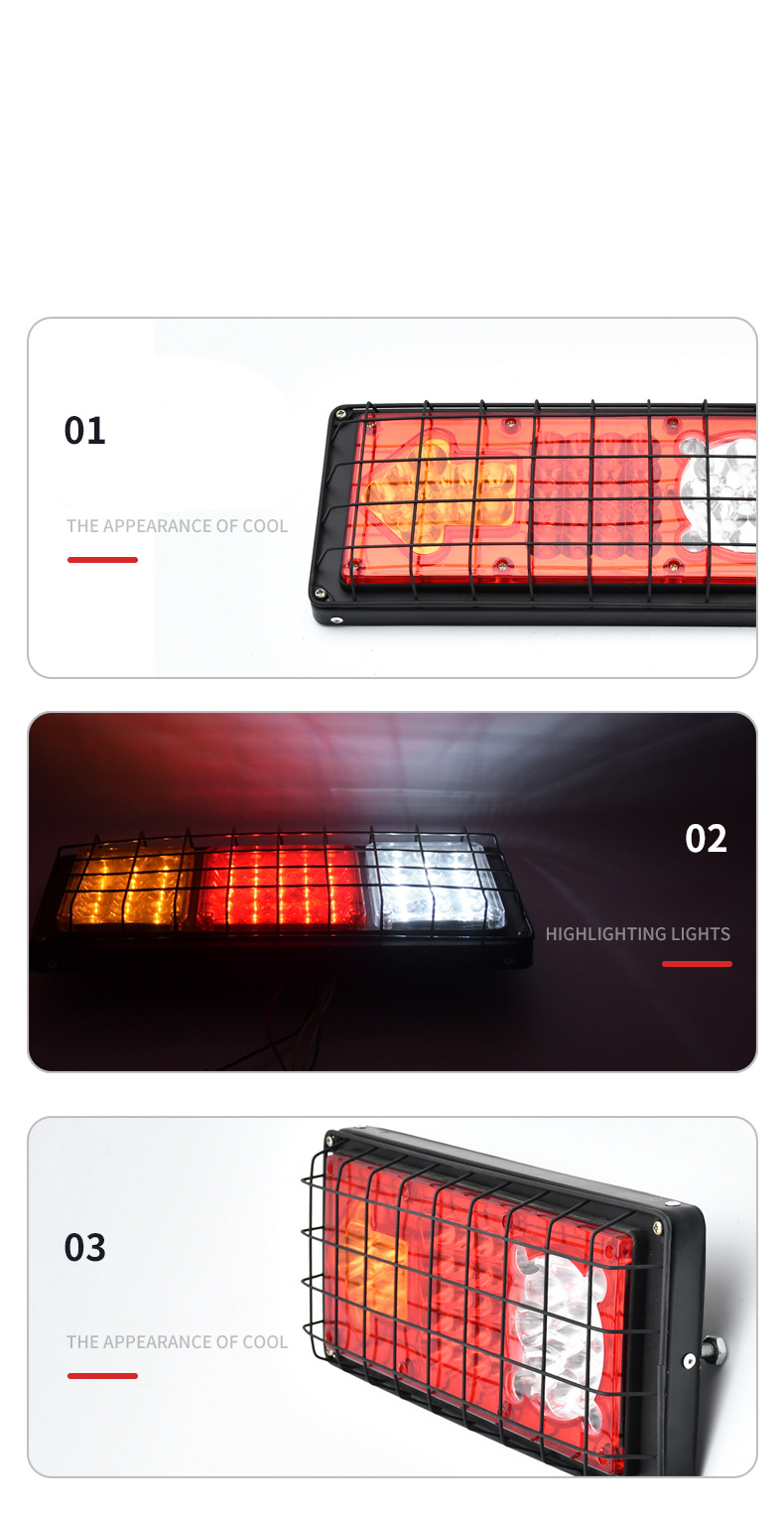 24V 140-2 Luz de caminhão de esgrima de ferro YN-TLC87