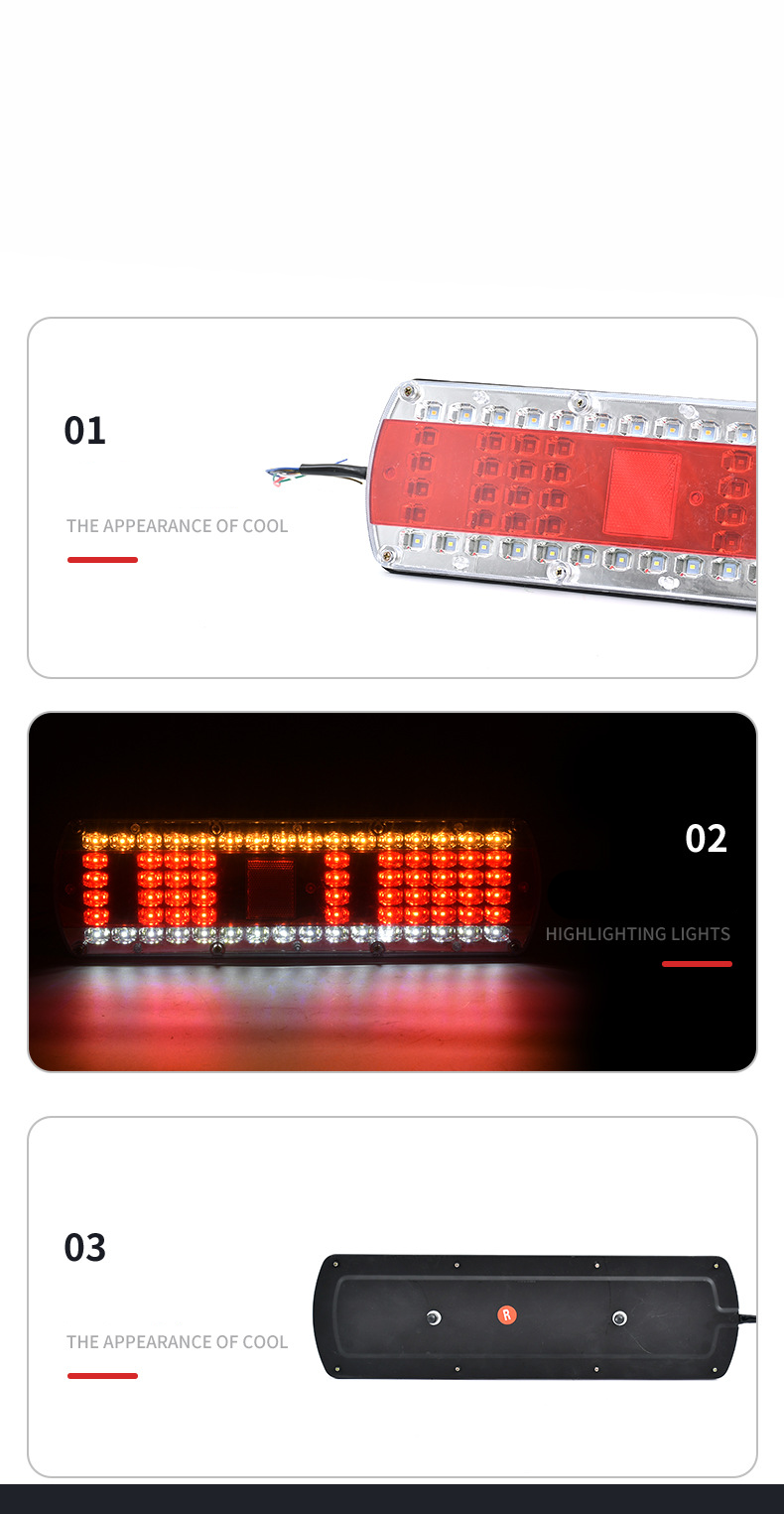 12-24V LED fluindo luz traseira do caminhão YN-TLC129
