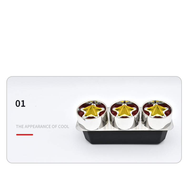 Luz traseira de caminhão triplo estrela LED 24V YN-TLC135