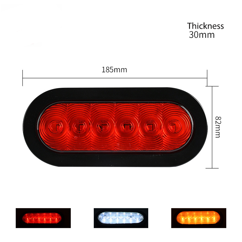 12-80V 6LED de destaque da luz do caminhão YN-SLC76