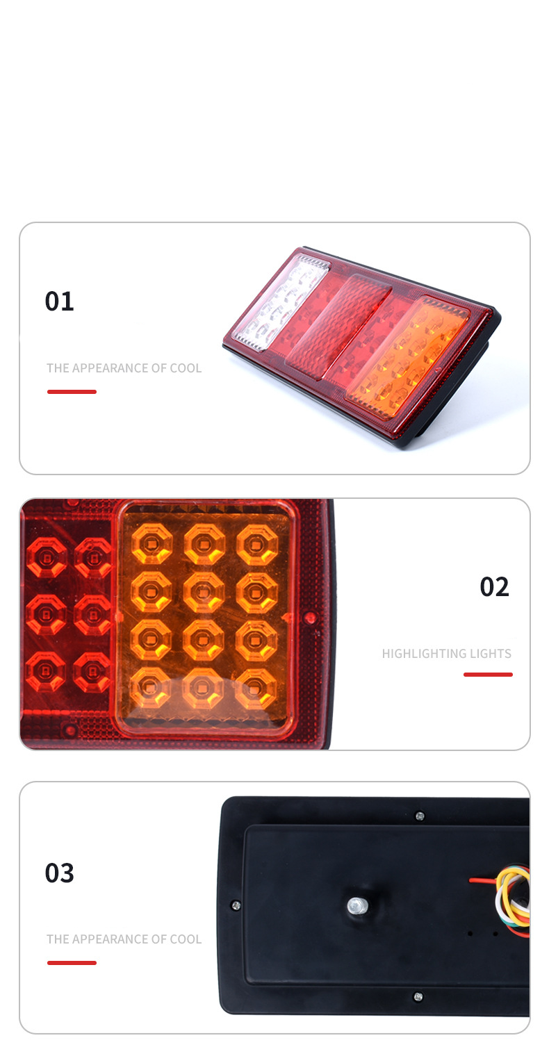24V 42 Luz traseira de caminhão de sinal 42 LIGHT YN-TLC77