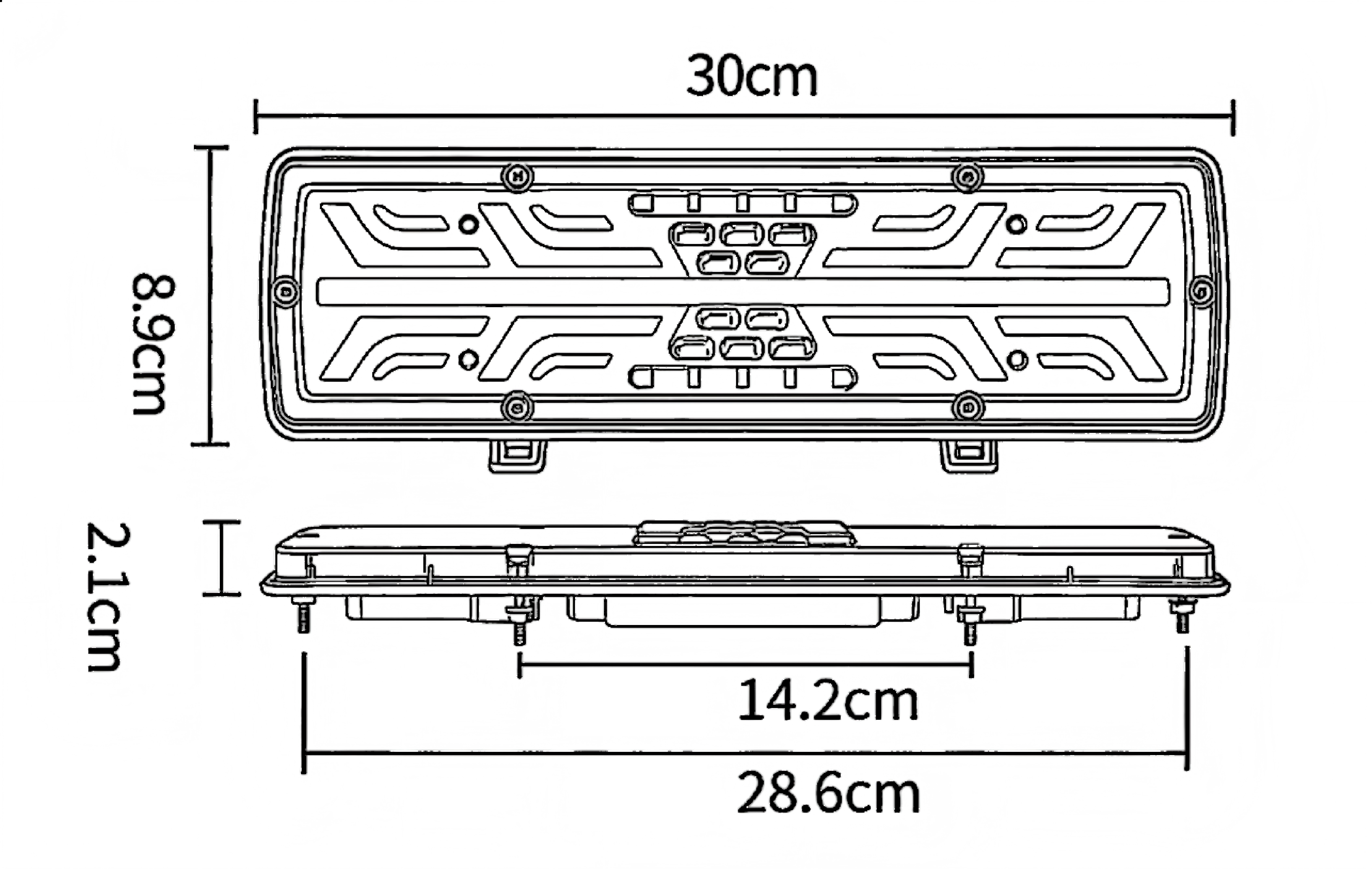 Luz traseira de caminhão 12V ou 24V YN-WL-46