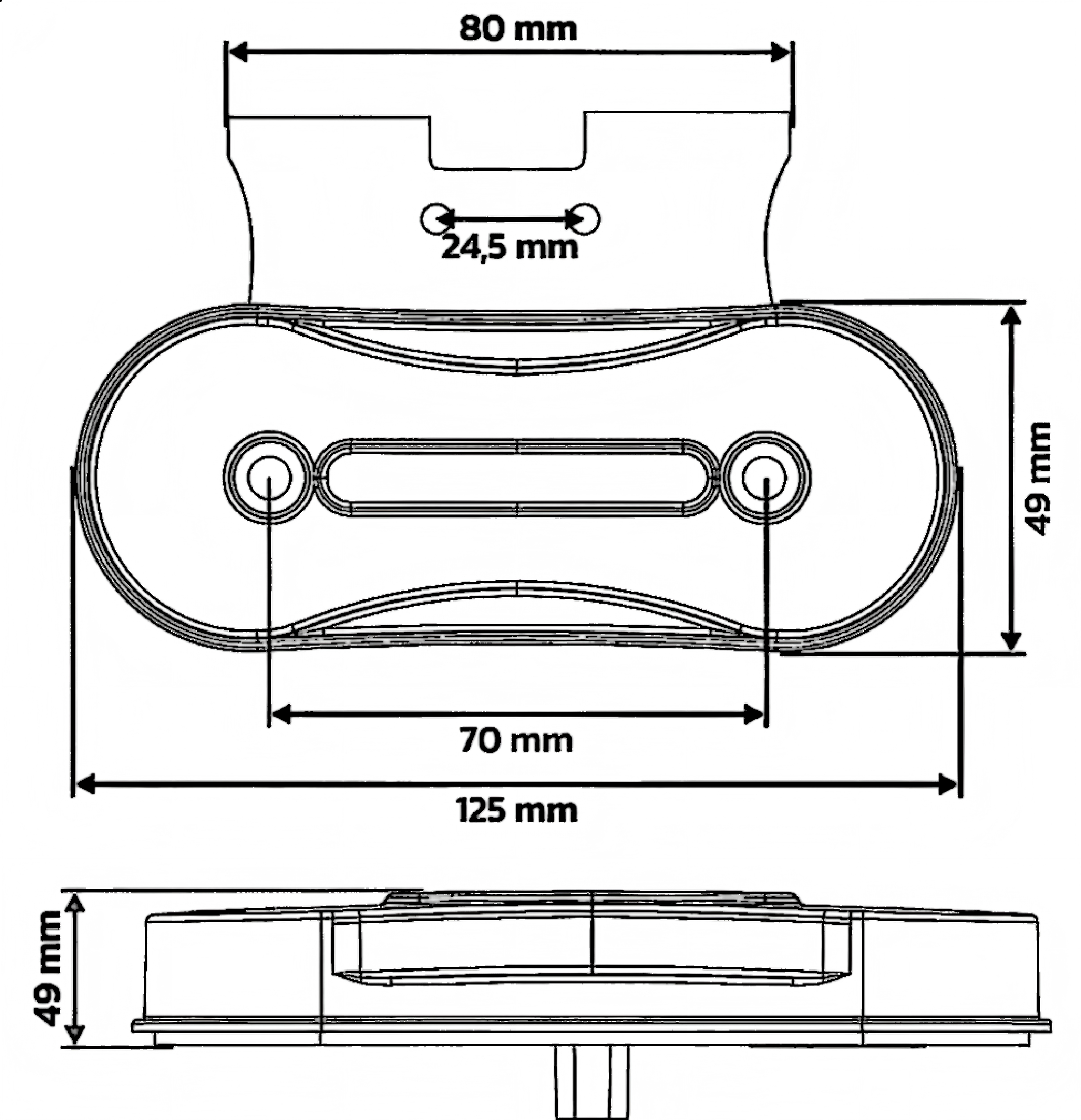 Luz lateral 12-24V YN-SML-24