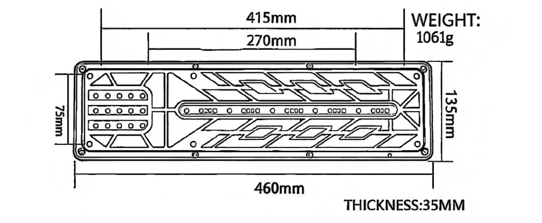 Luz traseira de caminhão 24V YN-WL-67