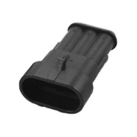 Caixa de receptáculo de 3 vias TE AMP Superseal série 1.5, 282090-1, chave A, invólucro do conector à prova d'água IP67 - conector de fio macho YN-WR-11