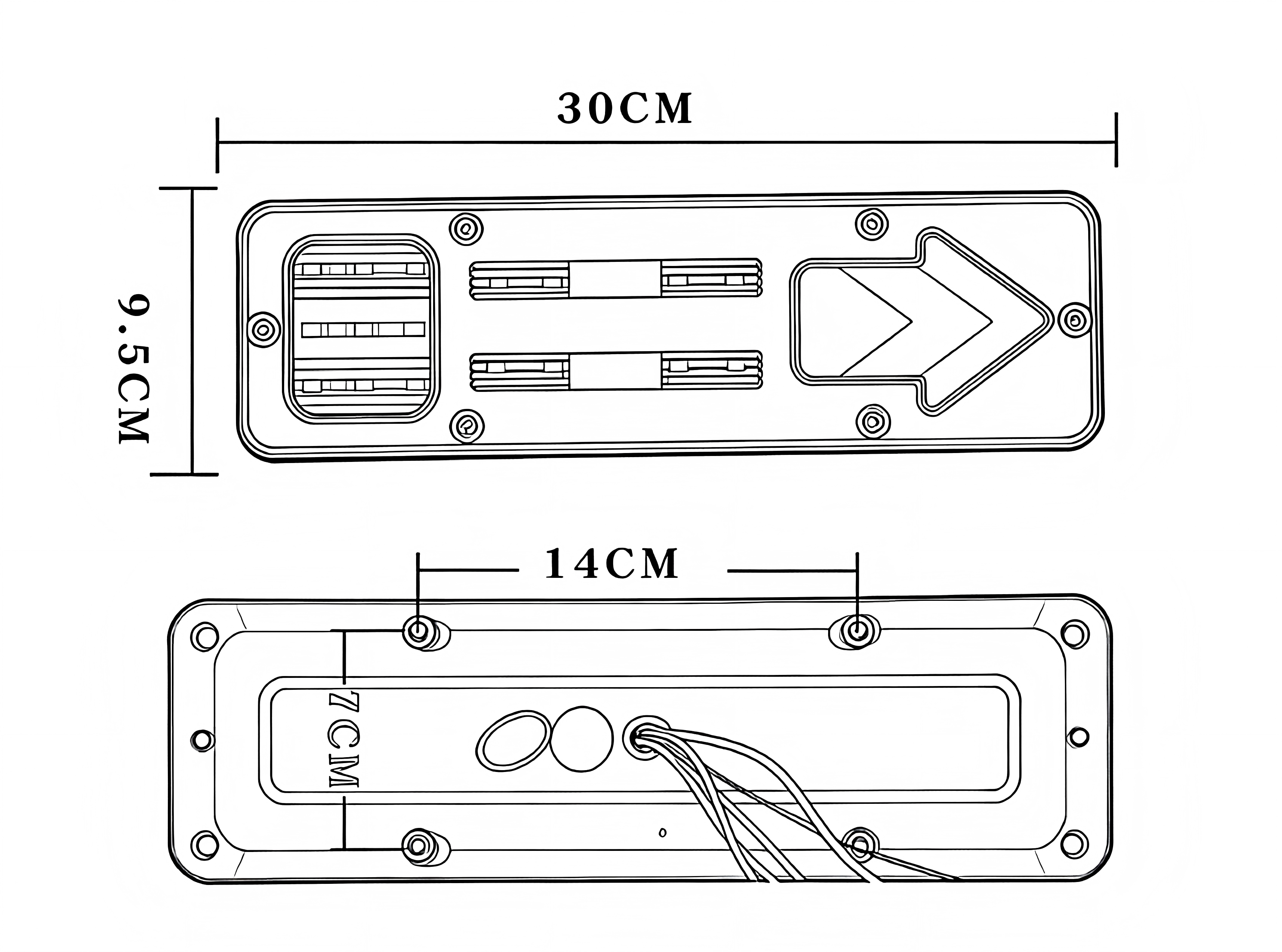 Luz traseira de caminhão 24V YN-WL-108
