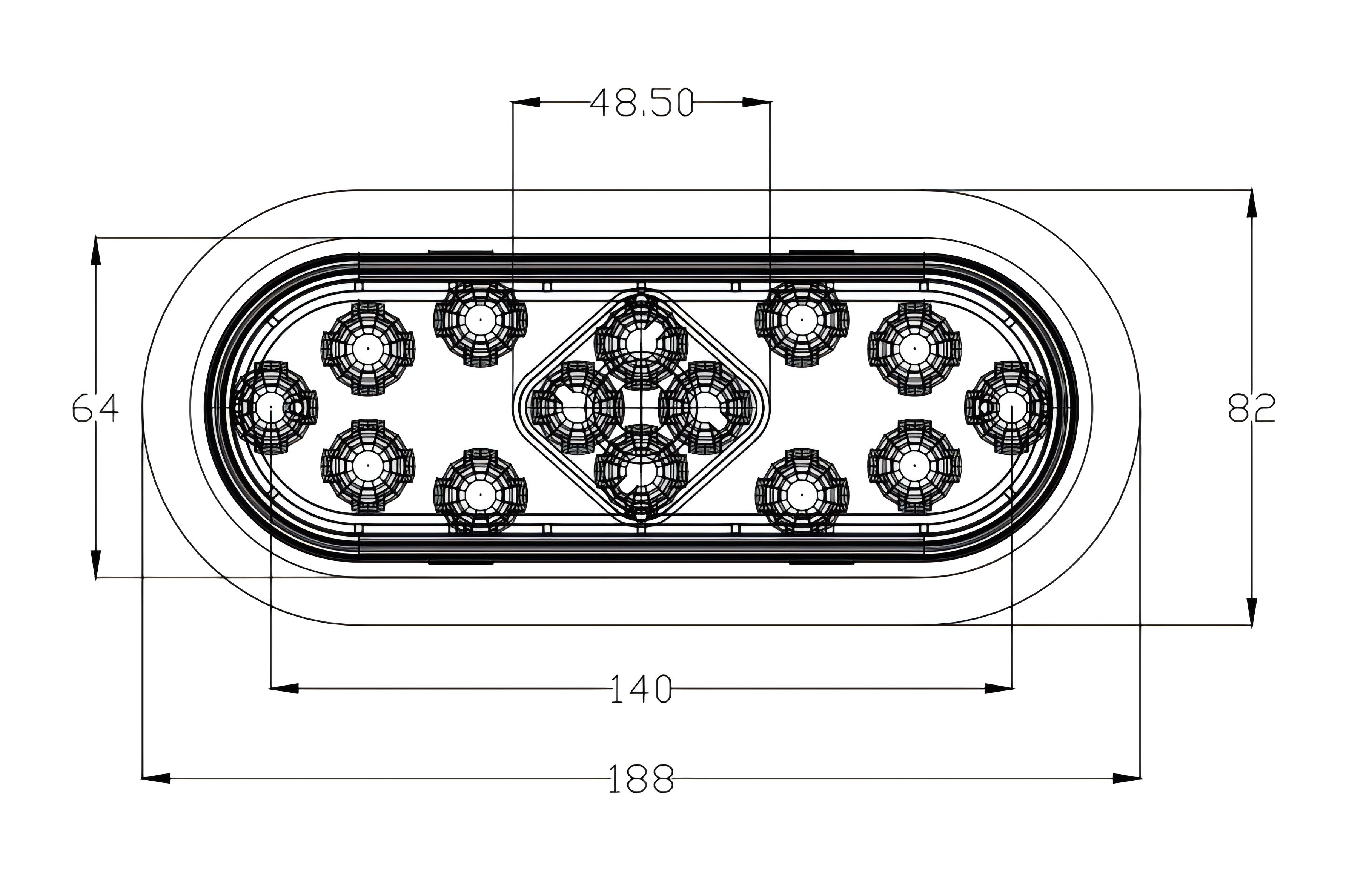 Luz traseira de caminhão 12V ou 24V YN-WL-288