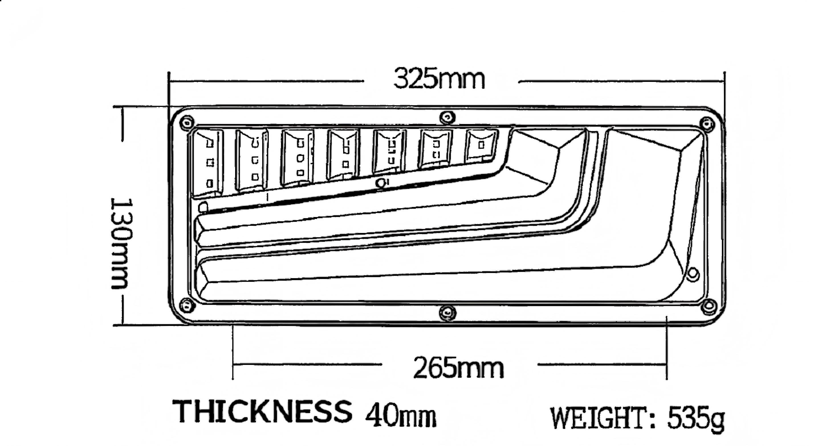 Luz traseira de caminhão 12V ou 24V YN-WL-57