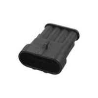 Caixa de receptáculo de 4 vias TE AMP Superseal série 1.5, 282090-1, chave A, invólucro do conector à prova d'água IP67 - conector de fio macho YN-WR-16
