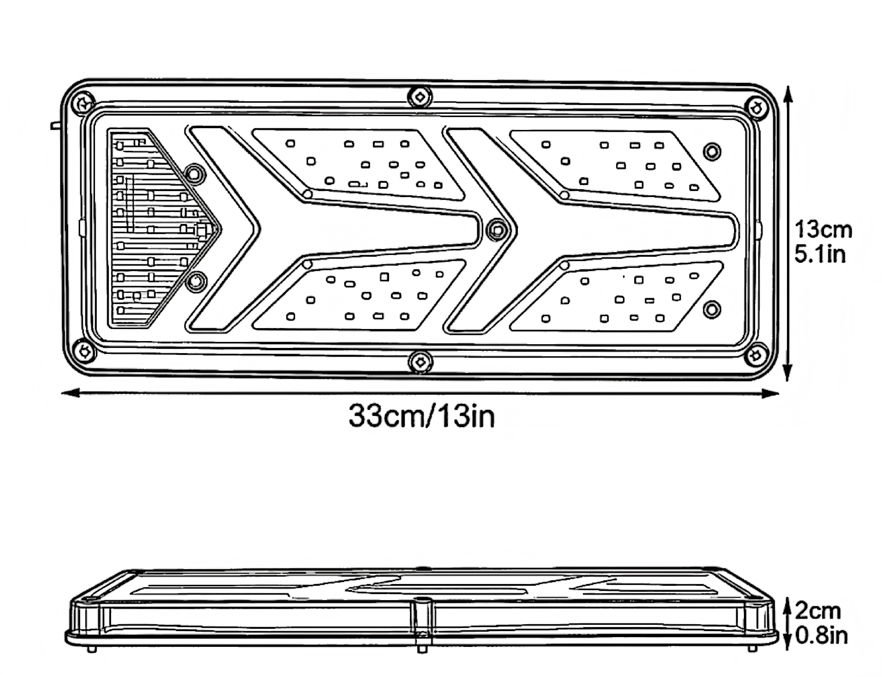Luz traseira de caminhão 24V YN-WL-86