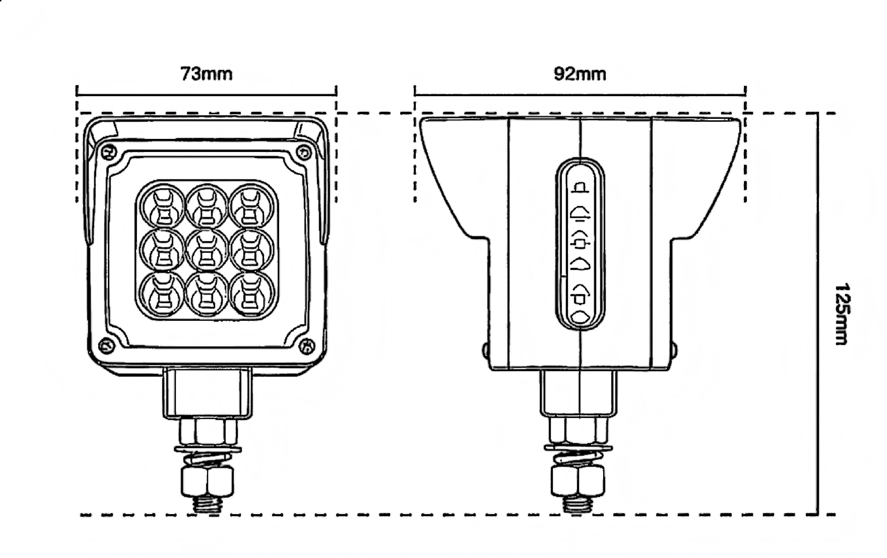 Luz traseira de caminhão 12-24V YN-WL-136