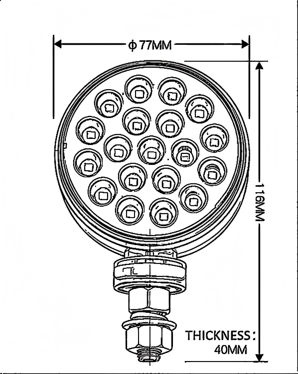 Luz traseira de caminhão 12-24V YN-WL-131