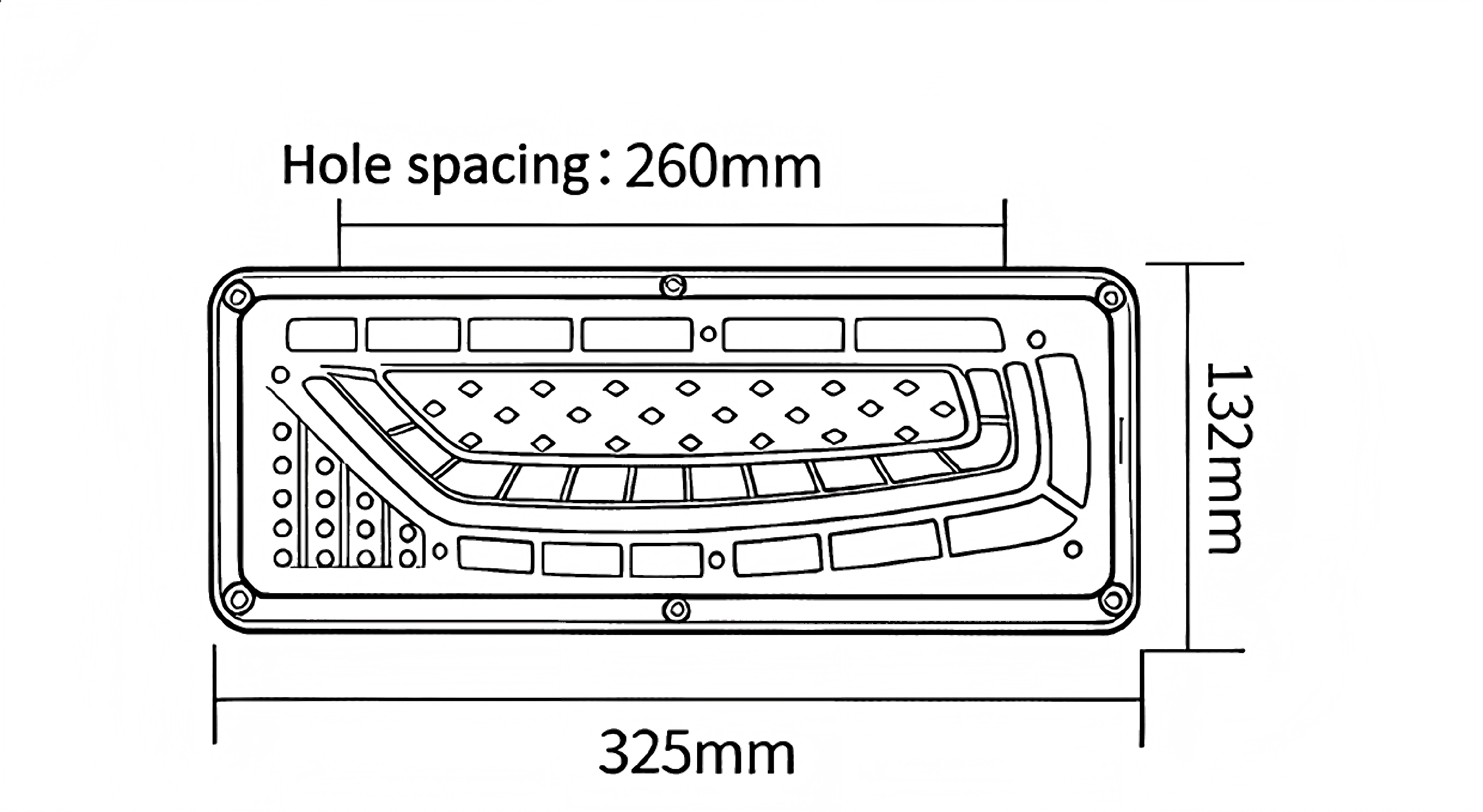 Luz traseira de caminhão 24V YN-WL-93