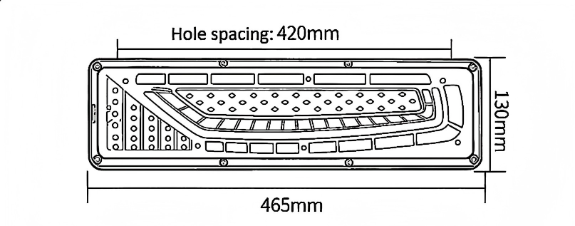Luz traseira de caminhão 24V YN-WL-92