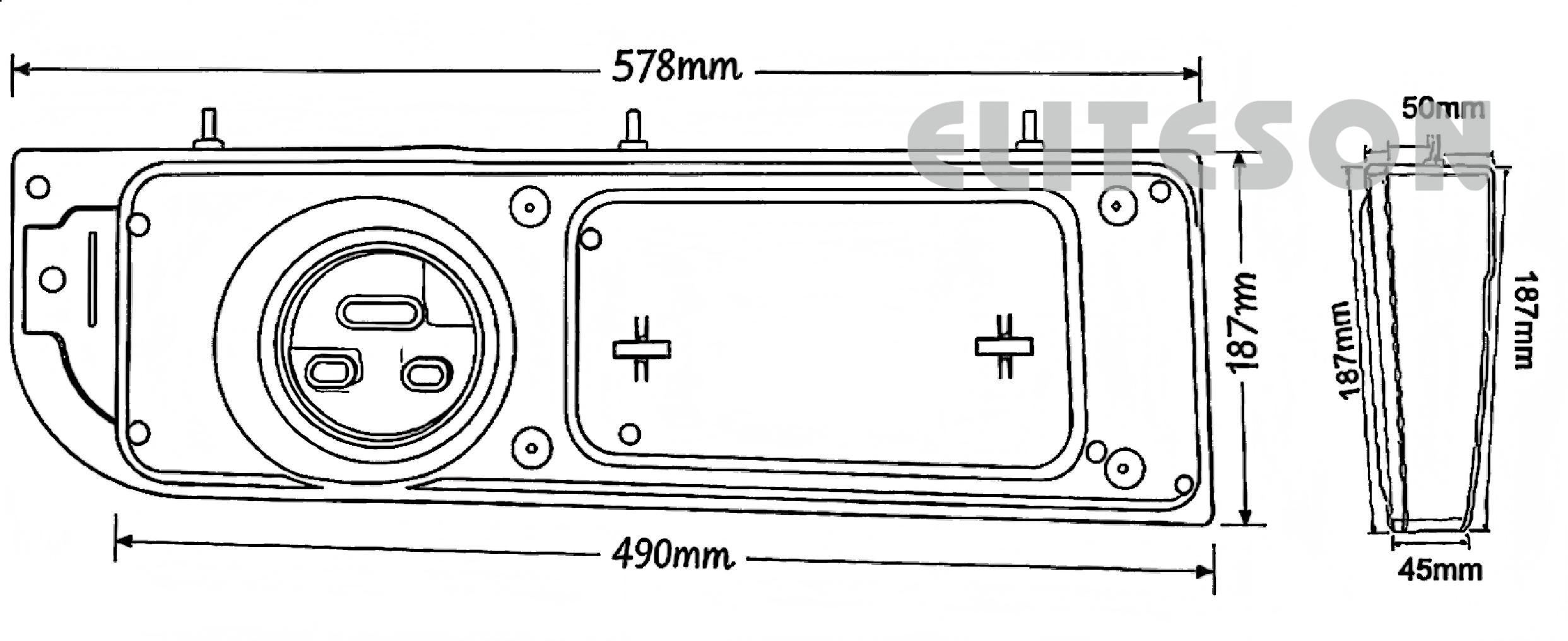 Luz traseira de caminhão 12-24V YN-7350-2