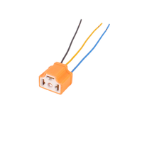 Chicote de fios cerâmico do soquete do relé de 3 pinos, conector automotivo resistente do relé com trança do fio, conector YN-WR-14 do fio de 12v/24v