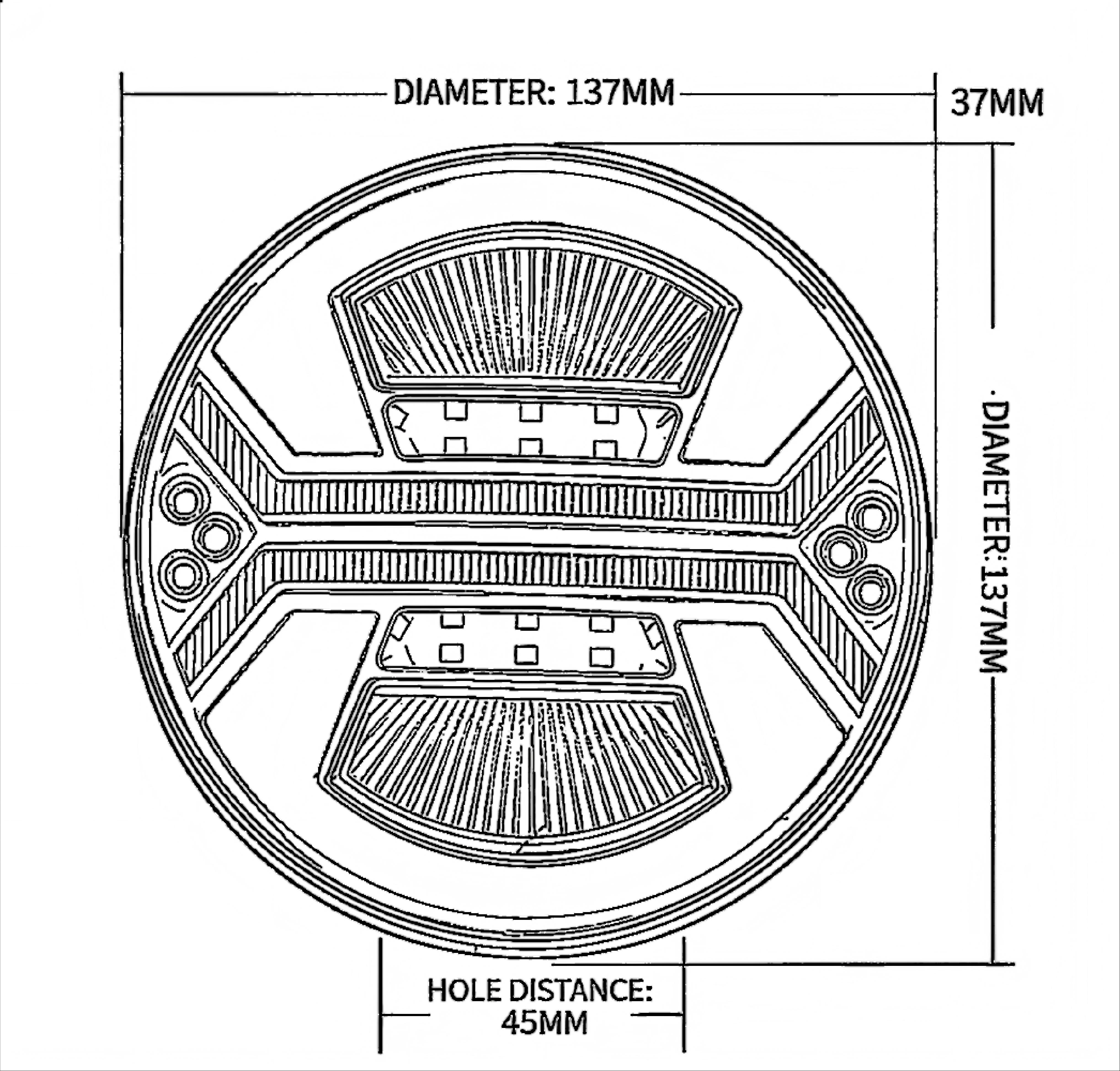 Luz traseira de caminhão 12-24V YN-WL-119