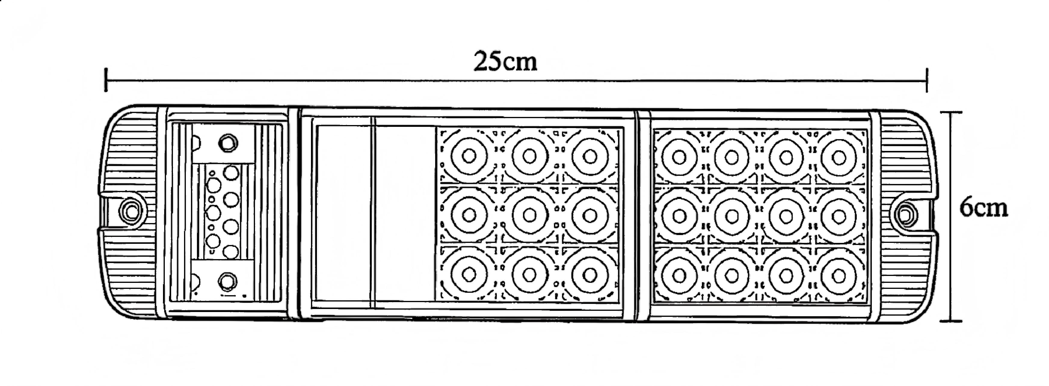 Luz traseira de caminhão 12V YN-WL-30
