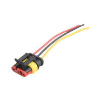 Conector elétrico automotivo à prova d'água de 3 pinos com trança de fio, soquete de desconexão rápida para carro, caminhão, motocicleta, conector de fio YN-WR-12