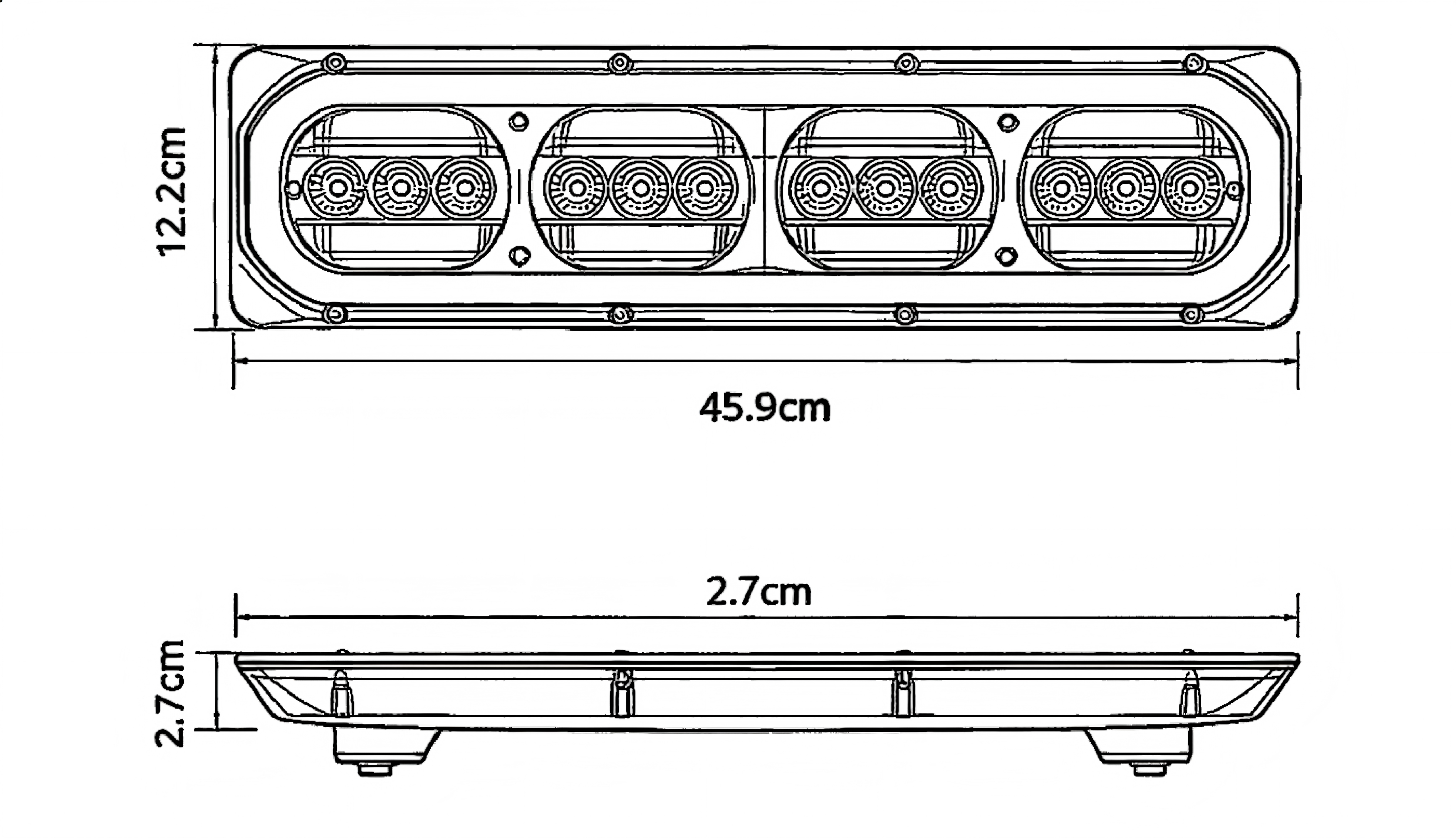 Luz traseira de caminhão 12-24V YN-WL-101