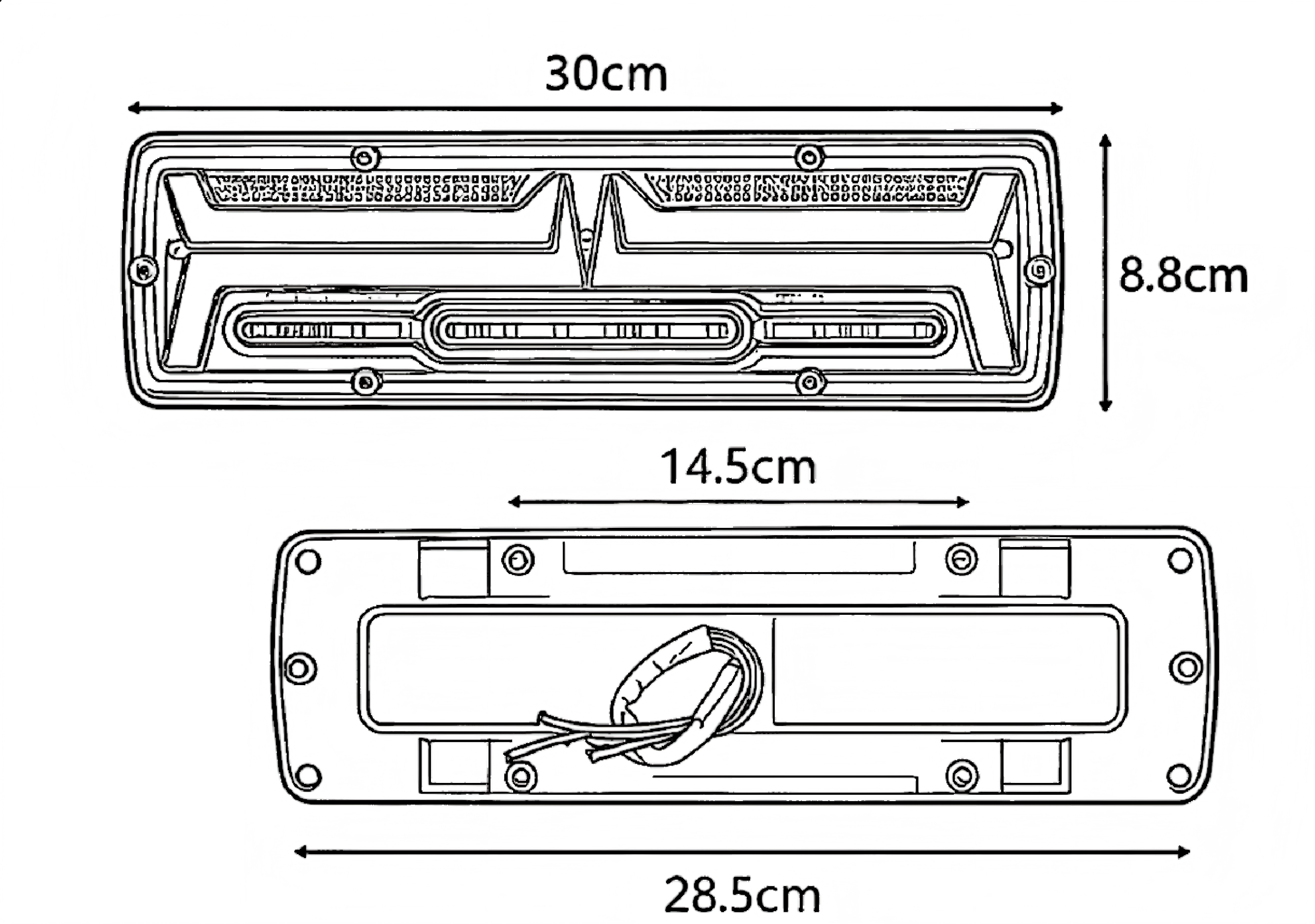 Luz traseira de caminhão 12-24V YN-WL-102