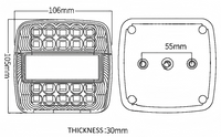 Luz traseira de caminhão 12V ou 24V YN-WL-324