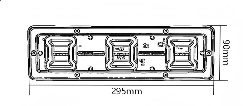 Luz traseira de caminhão 12V ou 24V YN-WL-95