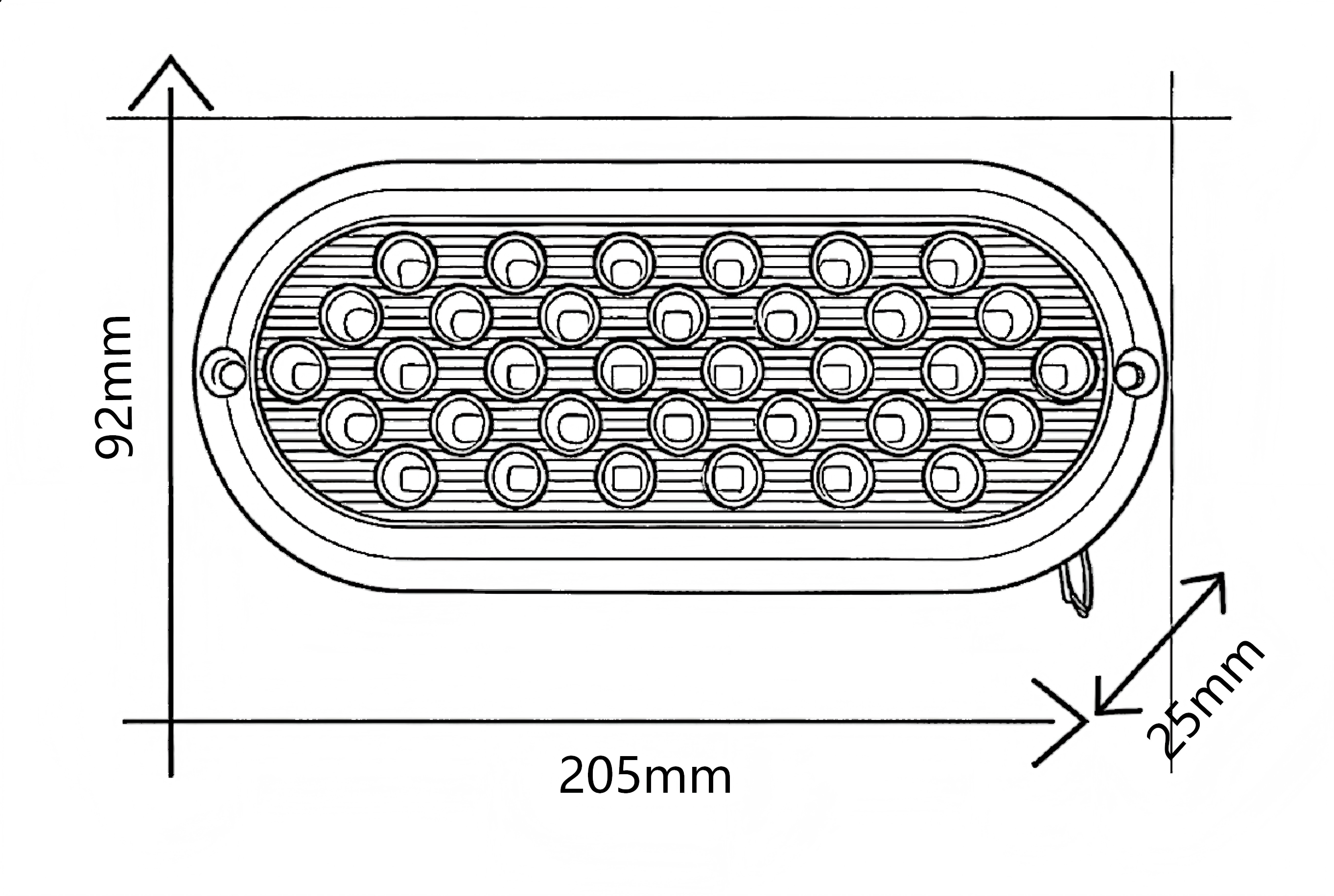 Luz traseira de caminhão 12-24V YN-1252-2